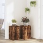 Plant stands 2 units smoked oak wood 30x30x50 cm by , Pot stands - Ref: Foro24-852919, Price: 60,99 €, Discount: %