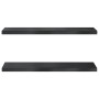 Wall shelves 2 units stainless steel black 75x23.5x3 cm by , Shelves and shelves - Ref: Foro24-30292, Price: 39,33 €, Discoun...