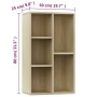 Plywood oak-colored shelf/sideboard 50x25x80cm by vidaXL, Bookcases and shelves - Ref: Foro24-800165, Price: 45,99 €, Discoun...