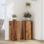 Soportes de plantas 2 uds madera roble envejecido 30x30x70 cm de , Soportes para macetas - Ref: Foro24-852931, Precio: 77,94 ...