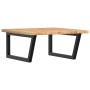 Wall-mounted steel and solid oak wood sink shelf by , bathroom vanities - Ref: Foro24-3302479, Price: 85,62 €, Discount: %