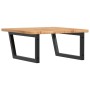 Wall-mounted steel and solid oak wood sink shelf by , bathroom vanities - Ref: Foro24-3302479, Price: 85,62 €, Discount: %