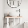 Wall-mounted sink shelf made of steel and solid beech wood by , bathroom vanities - Ref: Foro24-3302502, Price: 79,32 €, Disc...