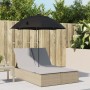 Double sun lounger with cushions and beige synthetic rattan umbrella by , Loungers - Ref: Foro24-368084, Price: 309,70 €, Dis...