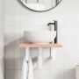 Wall-mounted steel and solid oak wood sink shelf by , bathroom vanities - Ref: Foro24-3302556, Price: 61,93 €, Discount: %