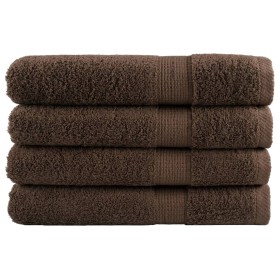 Sauna towels 4 units 100% cotton brown 80x200 cm 600 gsm by , Towels - Ref: Foro24-137243, Price: 74,99 €, Discount: %