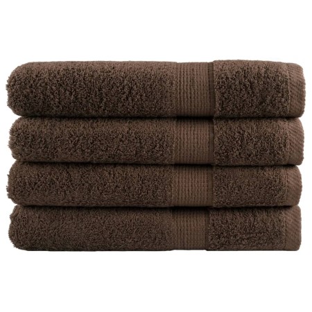 Sauna towels 4 units 100% cotton brown 80x200 cm 600 gsm by , Towels - Ref: Foro24-137243, Price: 74,27 €, Discount: %