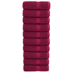 Guest towels 10 units 100% cotton burgundy 30x50 cm 600 gsm by , Towels - Ref: Foro24-137208, Price: 25,99 €, Discount: %