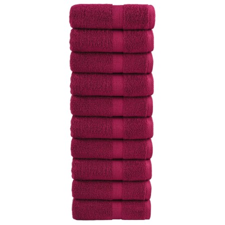 Gästehandtücher 10 Stück 100% Baumwolle Bordeaux 30x50 cm 600 g/m² von , Handtücher - Ref: Foro24-137208, Preis: 25,58 €, Rab...