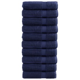 Shower towels 10 units navy blue cotton 70x140 cm 600gsm by , Towels - Ref: Foro24-137262, Price: 108,99 €, Discount: %