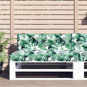 Cushion for pallet sofa with leaf print fabric 120x40x12 cm by , Cushions for chairs and sofas - Ref: Foro24-360635, Price: 3...