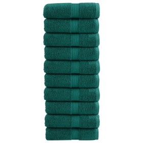 Toallas 10 unidades 100% algodón verde 30x30 cm 600 gsm de , Toallas - Ref: Foro24-137325, Precio: 20,92 €, Descuento: %