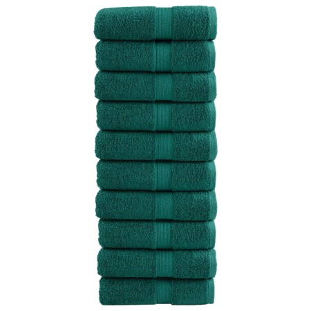 Towels 10 units 100% cotton green 30x30 cm 600 gsm by , Towels - Ref: Foro24-137325, Price: 20,92 €, Discount: %