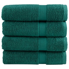 Toallas de ducha 4 uds 100% algodón verde 70x140 cm 600 gsm de , Toallas - Ref: Foro24-137333, Precio: 48,99 €, Descuento: %