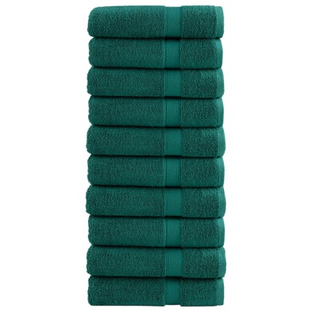 Hand towels 10 units 100% cotton green 50x100 cm 600 gsm by , Towels - Ref: Foro24-137331, Price: 61,41 €, Discount: %