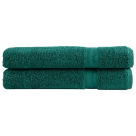 Sauna towels 2 units 100% cotton green 80x200 cm 600 gsm by , Towels - Ref: Foro24-137338, Price: 39,99 €, Discount: %