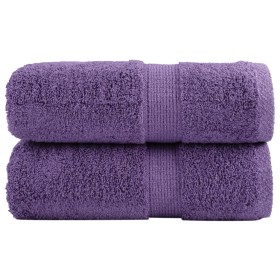 Guest towels 2 units 100% cotton purple 30x50 cm 600 gsm by , Towels - Ref: Foro24-137350, Price: 13,99 €, Discount: %