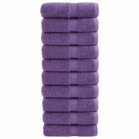 Guest towels 10 units 100% cotton purple 30x30 cm 600gsm by , Towels - Ref: Foro24-137352, Price: 27,99 €, Discount: %