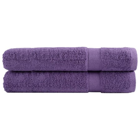 Toallas premium 2 uds 100% algodón morado 100x200 cm 600 gsm de , Toallas - Ref: Foro24-137365, Precio: 50,49 €, Descuento: %