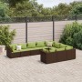 Garden sofa set 10 pieces and brown synthetic rattan cushions by , Garden sets - Ref: Foro24-3308334, Price: 742,32 €, Discou...