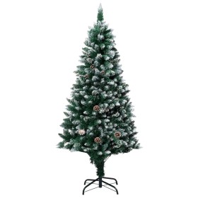 Künstlicher Weihnachtsbaum mit Tannenzapfen und weißem Schnee 150 cm von vidaXL, Weihnachtsbäume - Ref: Foro24-321015, Preis:...