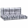 Cushions for pallets, 2 units, gray checkered fabric. by , Cushions for chairs and sofas - Ref: Foro24-360747, Price: 55,42 €...