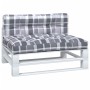 Palettenkissen, 2 Stück, grau kariertes Stoff von , Kissen für Stühle und Sofas - Ref: Foro24-360747, Preis: 55,42 €, Rabatt: %