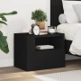 Mesita de noche de pared negra 45x30x35 cm de , Mesitas de noche - Ref: Foro24-848313, Precio: 50,26 €, Descuento: %