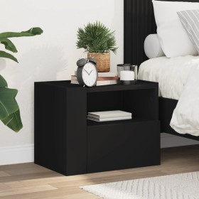 Black wall-mounted bedside table 45x30x35 cm by , Nightstands - Ref: Foro24-848313, Price: 54,99 €, Discount: %