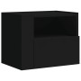 Mesita de noche de pared negra 45x30x35 cm de , Mesitas de noche - Ref: Foro24-848313, Precio: 54,99 €, Descuento: %