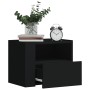 Mesita de noche de pared negra 45x30x35 cm de , Mesitas de noche - Ref: Foro24-848313, Precio: 54,99 €, Descuento: %