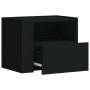 Mesita de noche de pared negra 45x30x35 cm de , Mesitas de noche - Ref: Foro24-848313, Precio: 54,99 €, Descuento: %