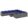 Garden sofa set 11 pieces and gray synthetic rattan cushions by , Garden sets - Ref: Foro24-3308343, Price: 616,11 €, Discoun...