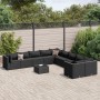 Gartensofagarnitur 11-teilig mit schwarzen Polstern aus synthetischem Rattan von , Gartensets - Ref: Foro24-3308355, Preis: 8...