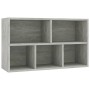 Estantería/Aparador madera contrachapada gris 50x25x80 cm de vidaXL, Librerías y estanterías - Ref: Foro24-800166, Precio: 41...