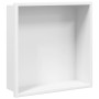 Shower niche in matte white stainless steel 32x32x9 cm by , Shower walls and screens - Ref: Foro24-4005127, Price: 58,46 €, D...