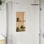 Shower niche in brushed gold stainless steel, 32x62x9 cm by , Shower walls and screens - Ref: Foro24-4005133, Price: 98,55 €,...