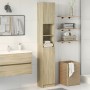 Armario baño madera contrachapada color roble 32x25,5x190 cm de , Muebles de baño - Ref: Foro24-849606, Precio: 63,95 €, Desc...