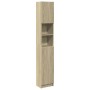 Armario baño madera contrachapada color roble 32x25,5x190 cm de , Muebles de baño - Ref: Foro24-849606, Precio: 63,95 €, Desc...