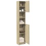 Armario baño madera contrachapada color roble 32x25,5x190 cm de , Muebles de baño - Ref: Foro24-849606, Precio: 63,95 €, Desc...