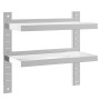 Stainless steel silver wall shelf 50x23.5x60 cm by , Shelves and shelves - Ref: Foro24-30317, Price: 39,71 €, Discount: %