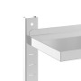 Stainless steel silver wall shelf 50x23.5x60 cm by , Shelves and shelves - Ref: Foro24-30317, Price: 39,71 €, Discount: %