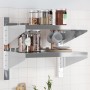 Stainless steel silver wall shelf 50x40x60 cm by , Shelves and shelves - Ref: Foro24-30315, Price: 49,44 €, Discount: %