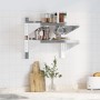 Stainless steel silver wall shelf 50x40x60 cm by , Shelves and shelves - Ref: Foro24-30315, Price: 49,44 €, Discount: %