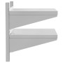 Stainless steel silver wall shelf 50x40x60 cm by , Shelves and shelves - Ref: Foro24-30315, Price: 49,44 €, Discount: %