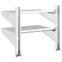 Stainless steel silver wall shelf 50x40x60 cm by , Shelves and shelves - Ref: Foro24-30315, Price: 49,44 €, Discount: %