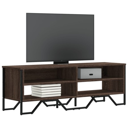 Engineered wood TV stand in brown oak, 122x34x41 cm by , TV Furniture - Ref: Foro24-848573, Price: 76,75 €, Discount: %