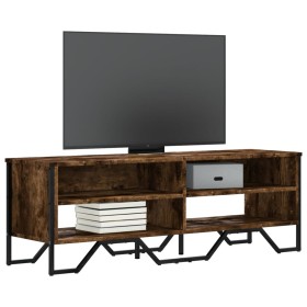 Engineered wood TV stand in smoked oak, 122x34x41 cm by , TV Furniture - Ref: Foro24-848571, Price: 85,99 €, Discount: %