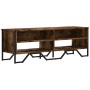 Engineered wood TV stand in smoked oak, 122x34x41 cm by , TV Furniture - Ref: Foro24-848571, Price: 85,27 €, Discount: %