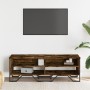 Engineered wood TV stand in smoked oak, 122x34x41 cm by , TV Furniture - Ref: Foro24-848571, Price: 85,27 €, Discount: %